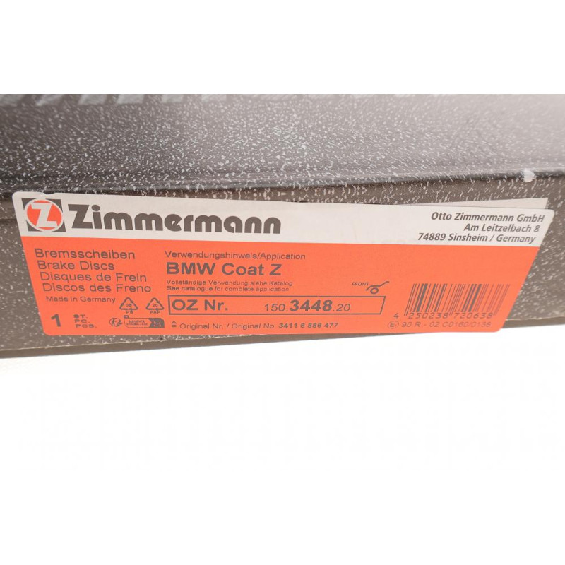 Диск тормозной (передний) BMW X5 (E70/F15/F85)/X6 (E71/E72/F16/F86) 07- (348x30) (с покр.) (вентил.)