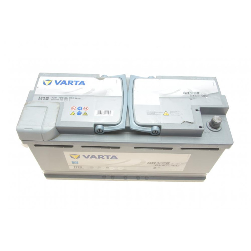 Аккумуляторная батарея 105Ah/950A (393x175x190/+R/B13) (Start-Stop AGM) Silver Dynamic H15